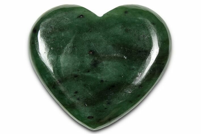 Polished Jade (Nephrite) Heart - Afghanistan #350023